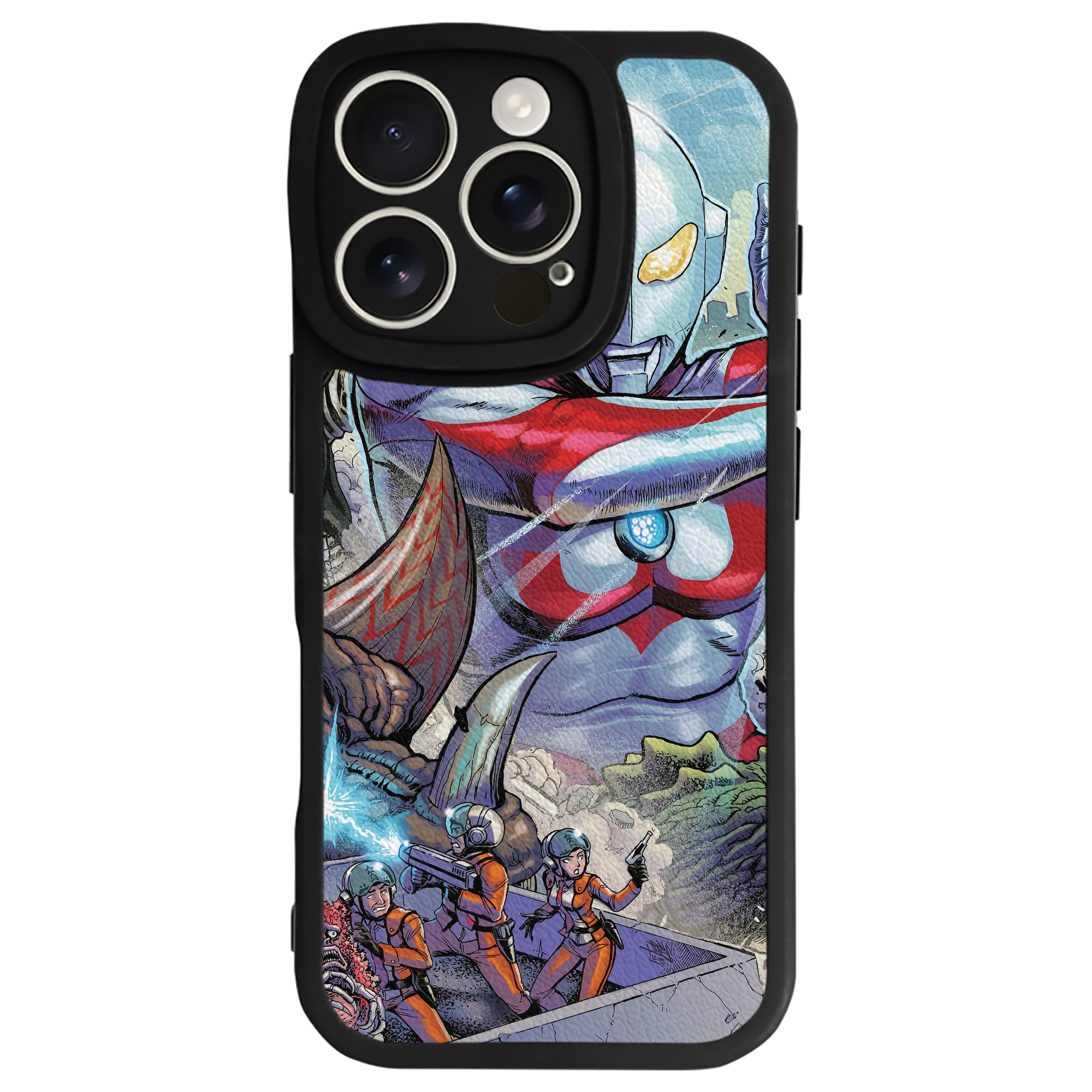 （画像用） ウルトラマン Ultraman 【iPhone 16シリーズ対応】シリコンスマホケース（レザー調） 材質：シリコン